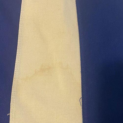 Vintage Greek sea flag used, sewn with plaque stitching, 1.00x1.50m
