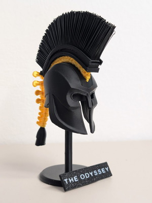 3D Printed Spartan Helmet Display The Odyssey new