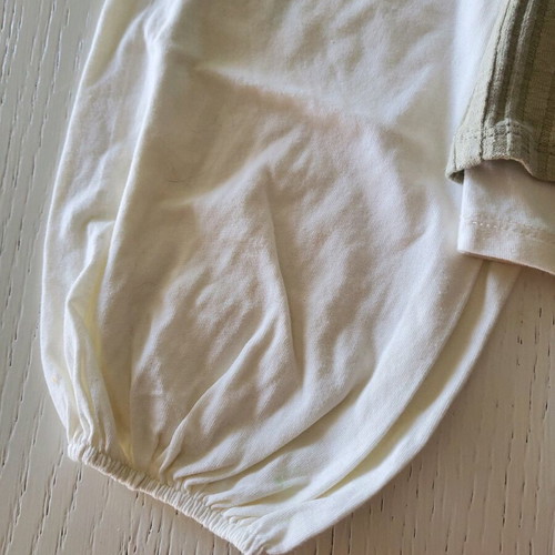 Zara white blouse shirt with sewn beige rib vest 14 years like new