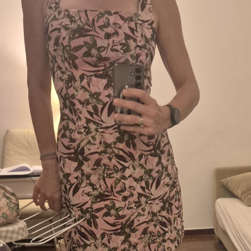 Anna Riska Monochrome Mini Brocade Dress like new, pink multicolor