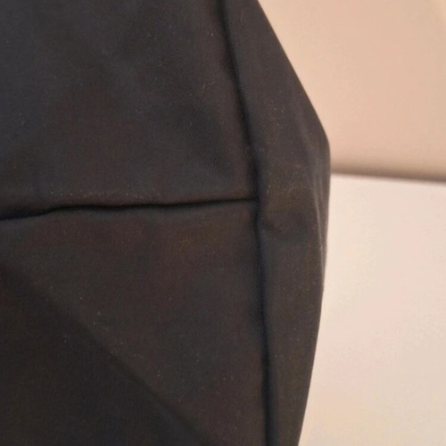 Longchamp Le Pliage black handbag with brown leather details