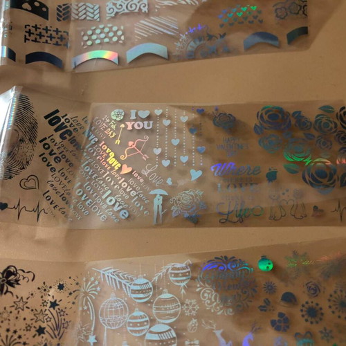 Aurora Glass holographic nail stickers pack of 5 new