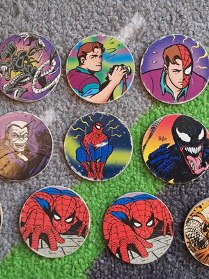 Marvel Toy Biz Spider-Man 1994 pins used, set of 14