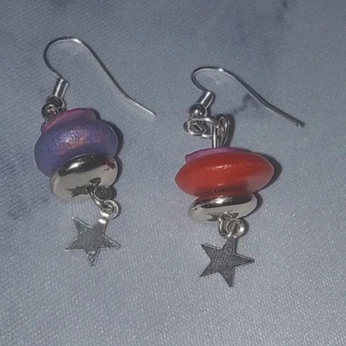 Handmade magical earrings new, colorful and silver