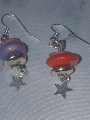 Handmade magical earrings new, colorful and silver