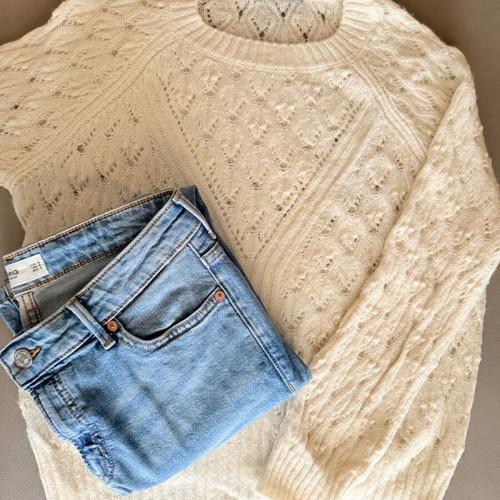Mango women's set like new, size S, white and blue