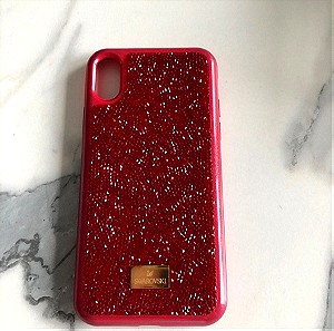 θήκη κινητού Swarovski 100% αυθεντική κόκκινη για iPhone κινητό μοντέλο XS