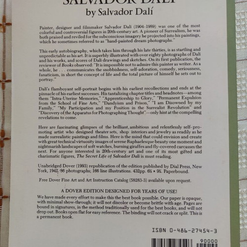 The Secret Life of Salvador Dalí book slightly worn