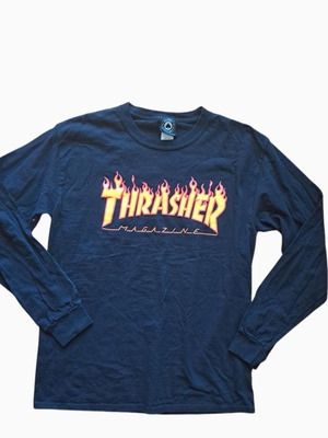 Thrasher μπλούζα μακρυμάνικη μέγεθος M μεταχειρισμένη, μαύρη