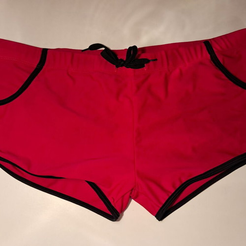 Desmiit men's sports swim shorts XL new, red and black