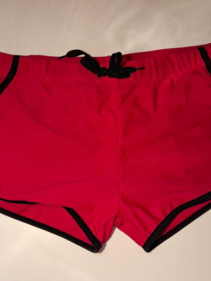 Desmiit men's sports swim shorts XL new, red and black