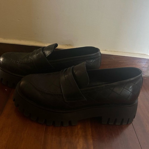 Loafers Zanesso leather like new, size 37-38, black