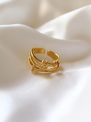 Gold-Plated Adjustable Ring New, Modern Design