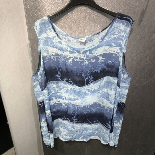 Dina sleeveless shirt like new, size XL-XXL, blue