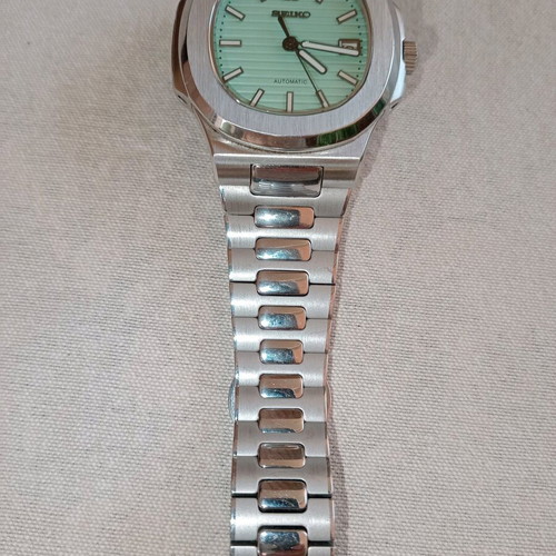 Seiko Mod Nautilus Tiffany like new, blue