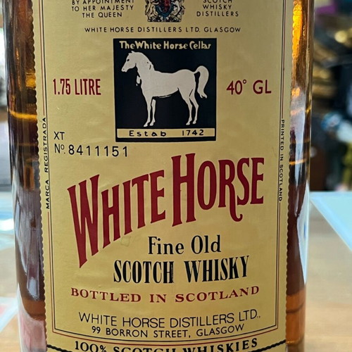 White Horse Scotch Whisky 1980’s 1.7 liters new, sealed edition