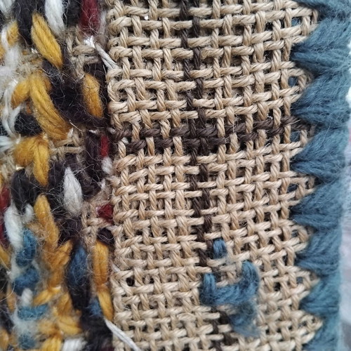 Handmade embroidered wool rug 163×226 cm, like new