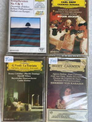 Deutsche Grammophon classical music cassettes like new, pack of 4