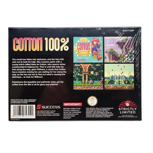 Cotton 100% SNES Strictly Limited Games Limited Edition new