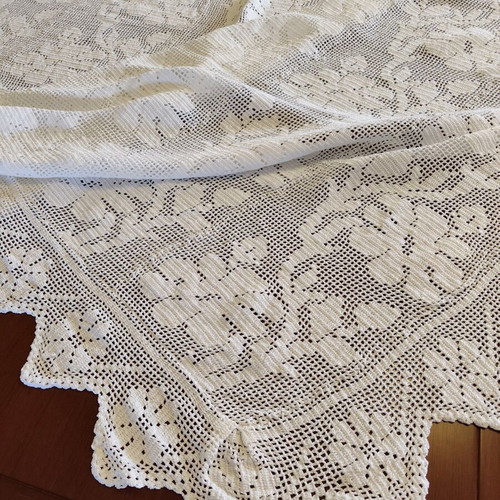 Knitted handmade blanket used 200x200