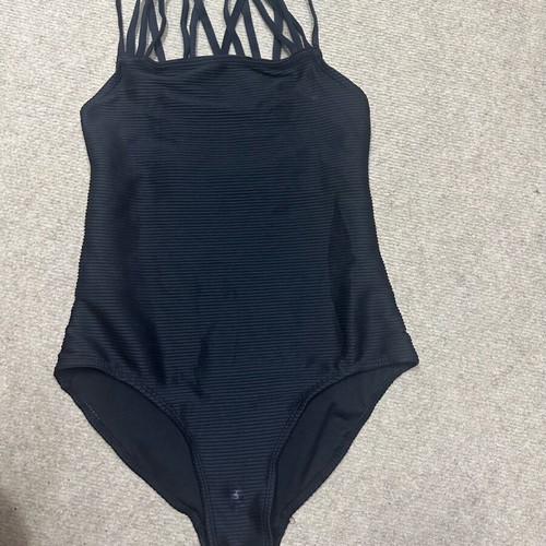 Esmara women's black one-piece swimsuit like new, ribbed fabric