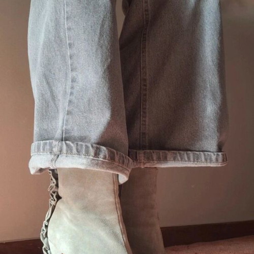 Suede ankle boots like new, gray, size 39