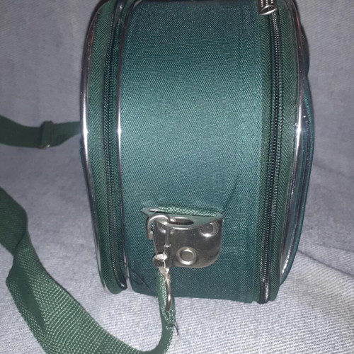 Small travel suitcase new, green, 30x20 cm