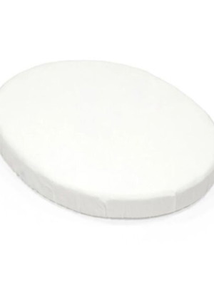 Stokke Sleepi Mini V3 fitted baby sheet like new, white and beige