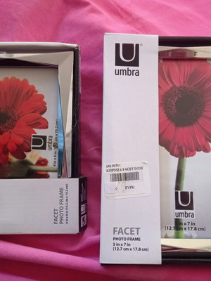 Umbra inox photo frame set new, 12.7x17.8 cm and 10.2x15.2 cm