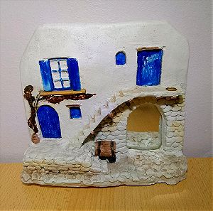 Κεραμικό Διακοσμητικό "Νησιωτικό Σπίτι - Σοκάκι" 20*20 cm