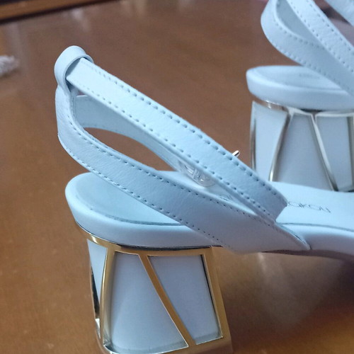 white women's sandals Gianna Kazakou ideal for bridal / formal