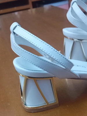 white women's sandals Gianna Kazakou ideal for bridal / formal