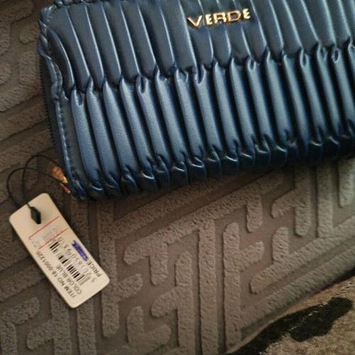 Verde women's wallet blue new with zipper