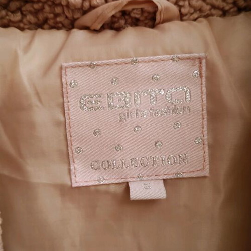 Teddy coat Evita for girl 5 years like new, dusty pink
