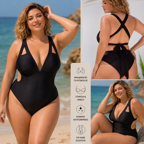 Black one-piece swimsuit 2XL like new
