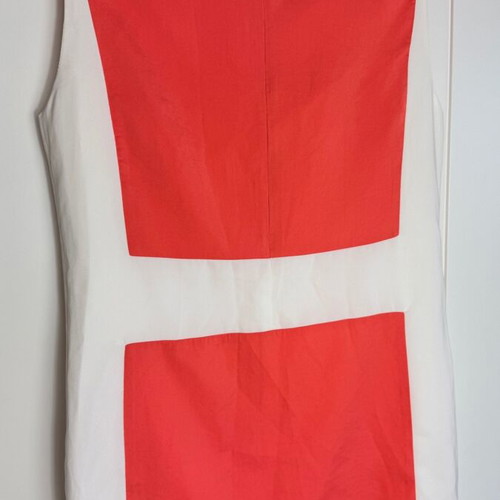Zara color block shift dress sleeveless XL like new, orange coral