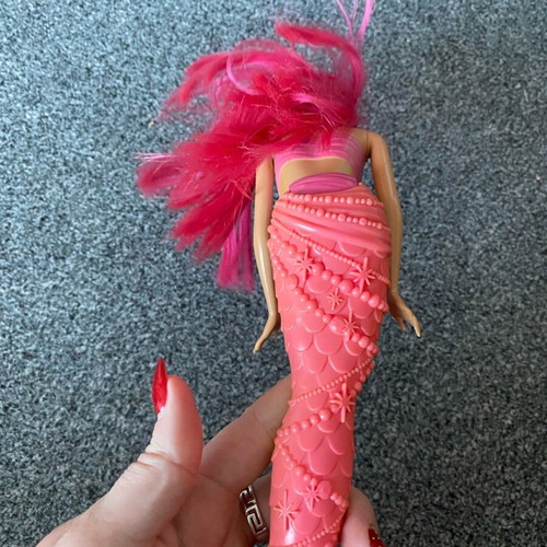 Barbie doll mermaid used Mattel with colorful tail