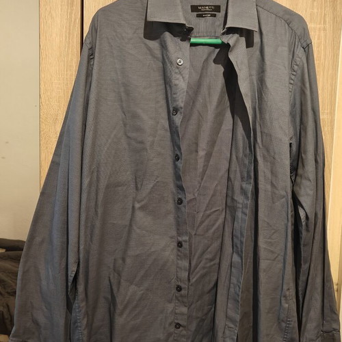 Manetti Cotton Shirt Slim Fit Medium Used, Gray