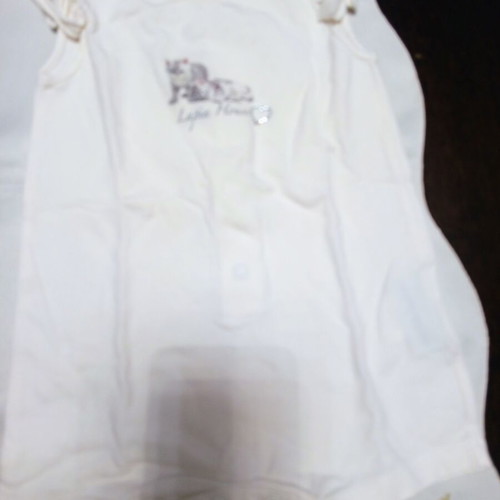 Lapin House baby short-sleeve bodysuit white 6 months used