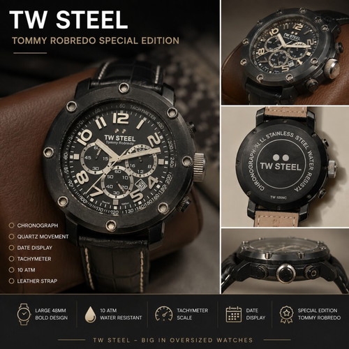 TW Steel Tommy Robredo Special Edition Chronograph Watch TW105NC