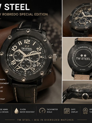 TW Steel Tommy Robredo Special Edition Chronograph Watch TW105NC