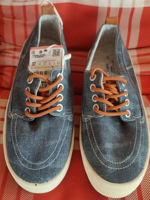 Zara shoes size 37 new, blue sneakers