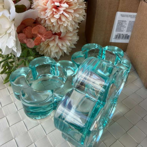 Candlelight holders new, pack of 100, blue flower design
