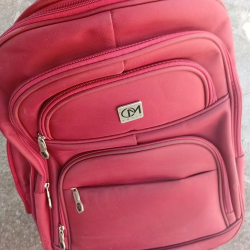 Rolling backpack 6 compartments like new, red