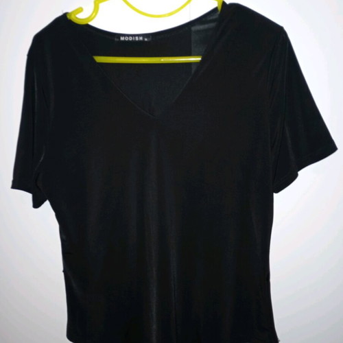 Black elastic blouse like new, sizes L and XL