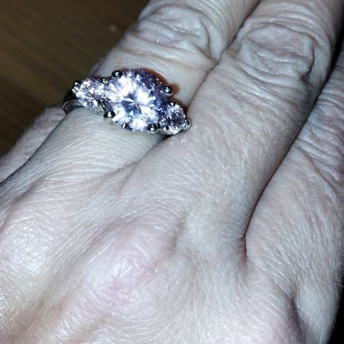 Retro pink ring size 17.7 like new