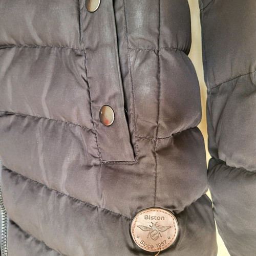 Bristol long jacket with fur hood like new