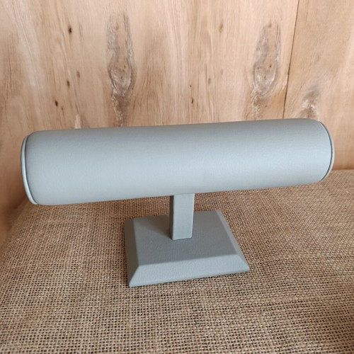 Jewelry and watch display stand leather with wood like new