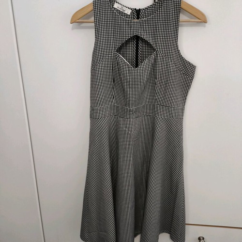 Le Vertige cotton dress black and white petit check like new, size S/M