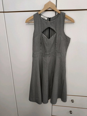 Le Vertige cotton dress black and white petit check like new, size S/M